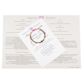 Bransoletka celebrytka TURMALIN + znak zodiaku LEW zodiak